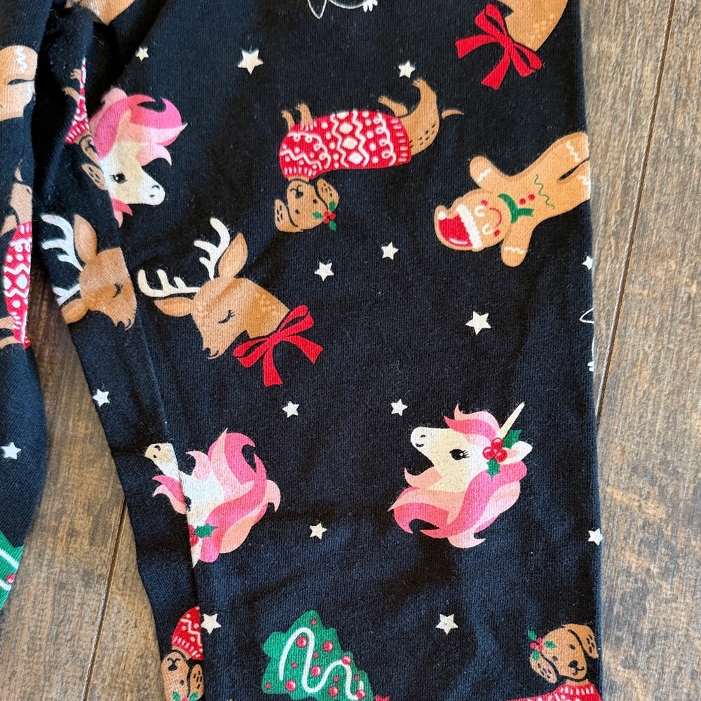 Holiday Time Black Festive Reindeer Leggings - Picture 4 of 8